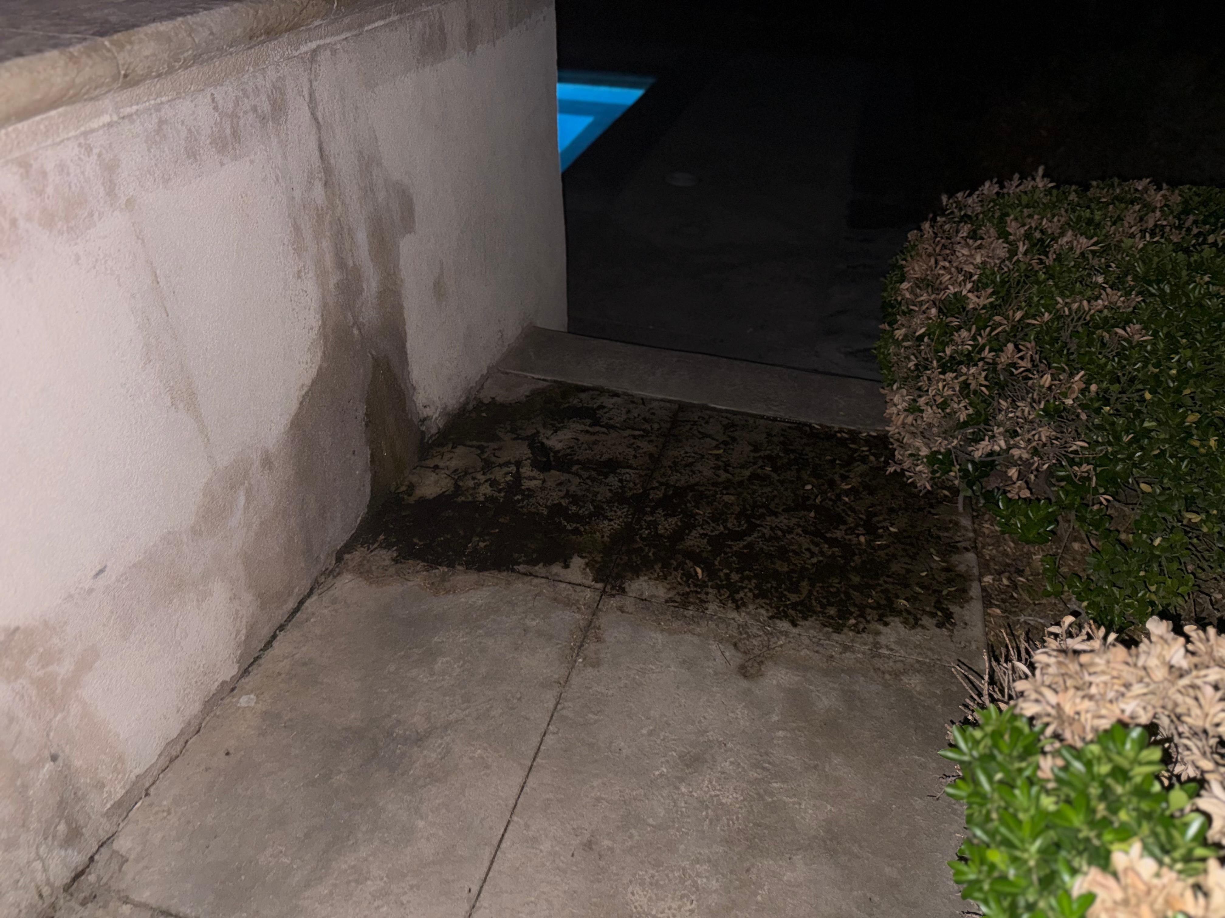 Active running leak out of hot tub. 