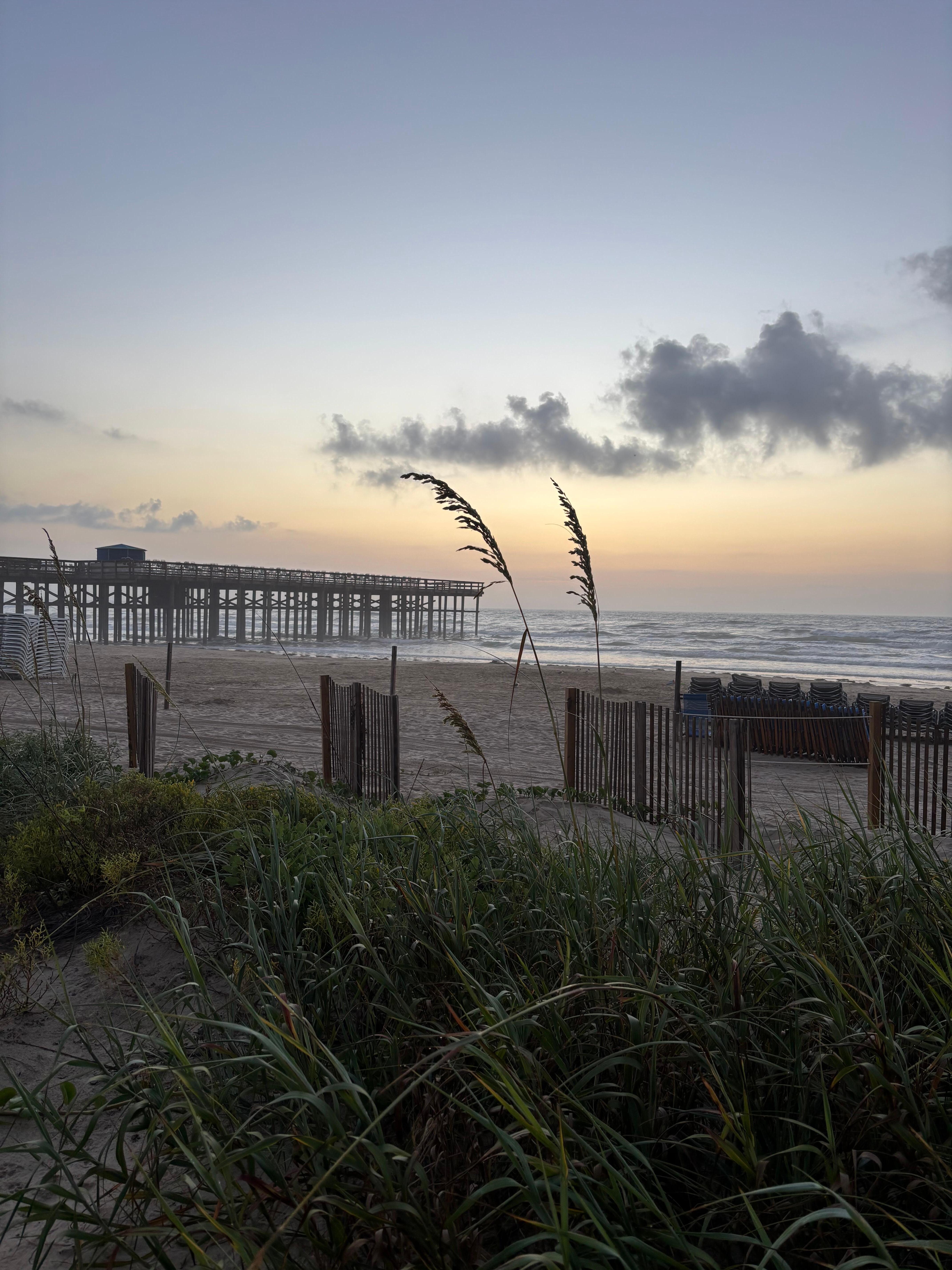 Morning view from the back of the property on the seawall.  
