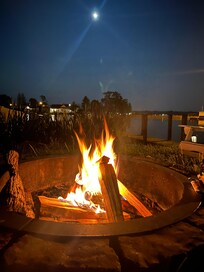 Fire pit at night