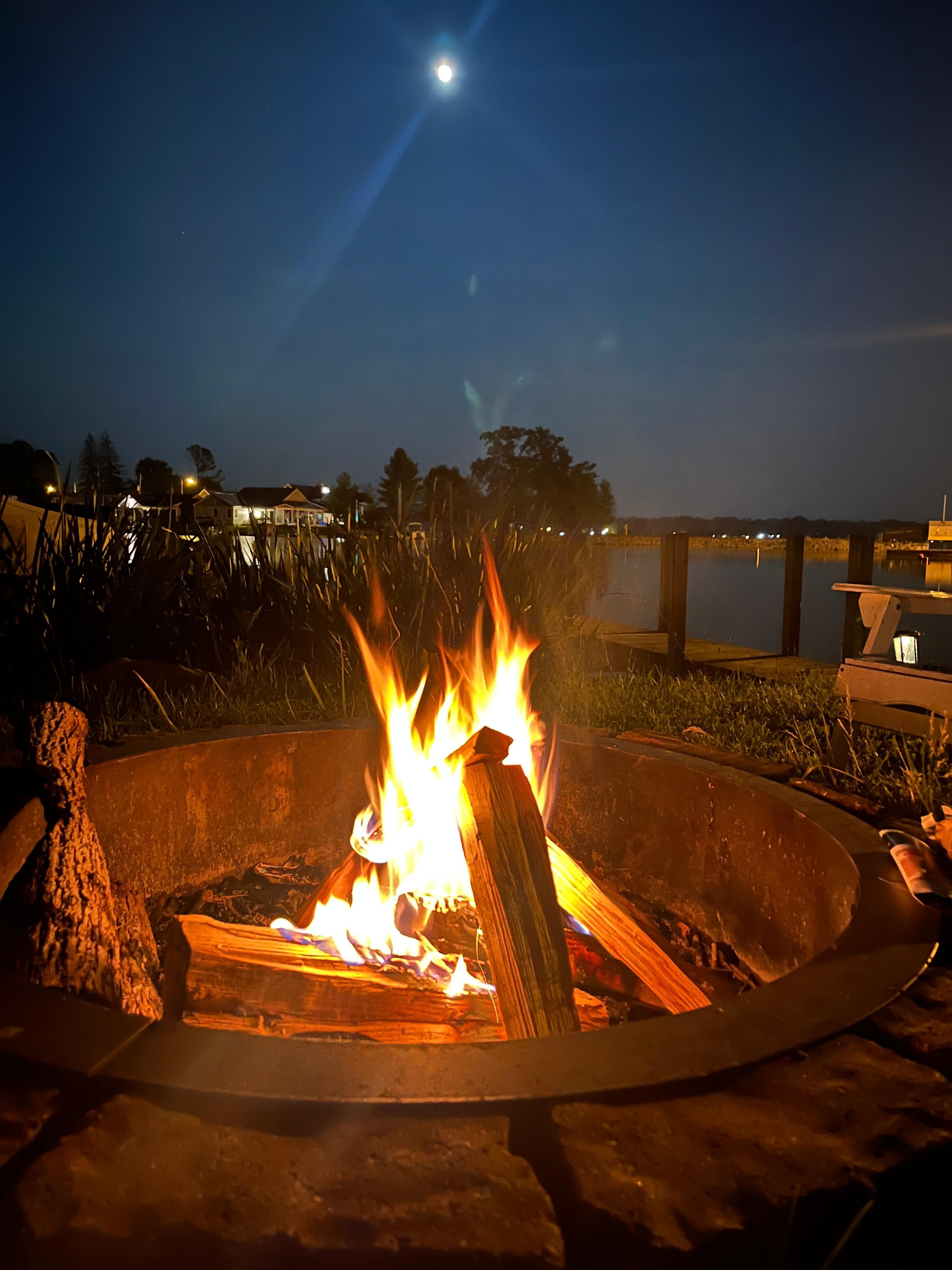 Fire pit at night