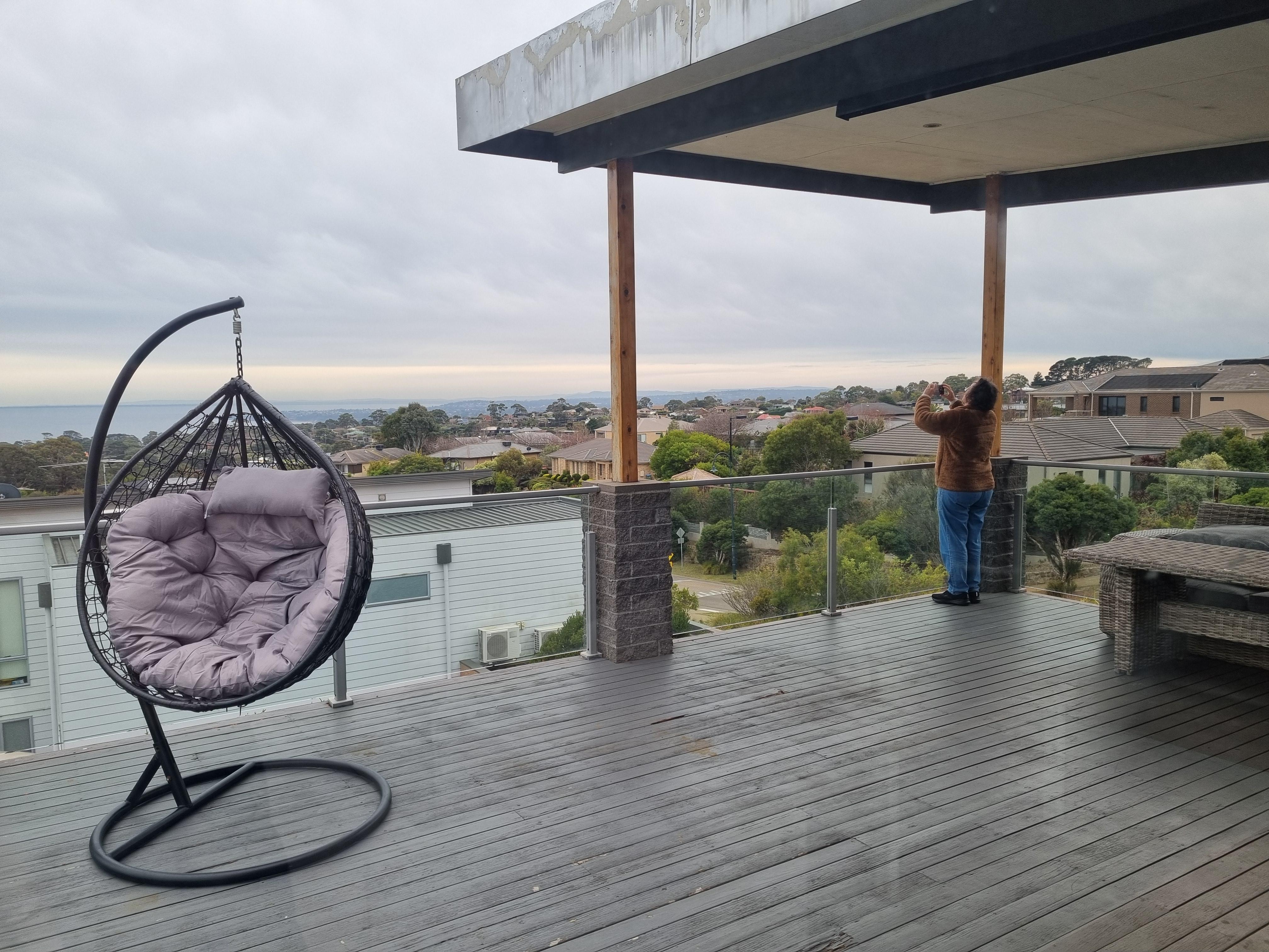 View from the deck. Breathtaking views of the bay. 