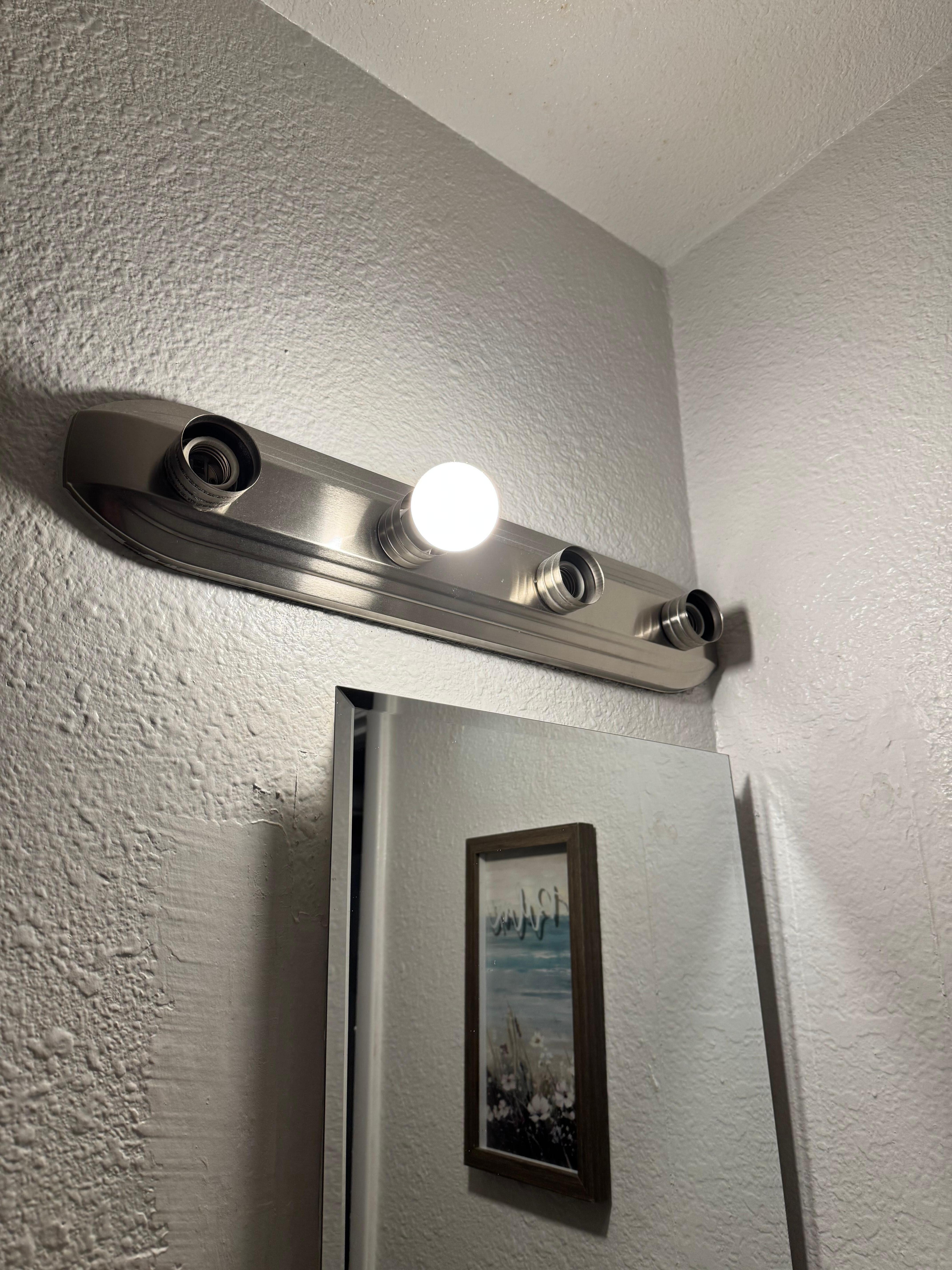 Several lights missing throughout apartment 