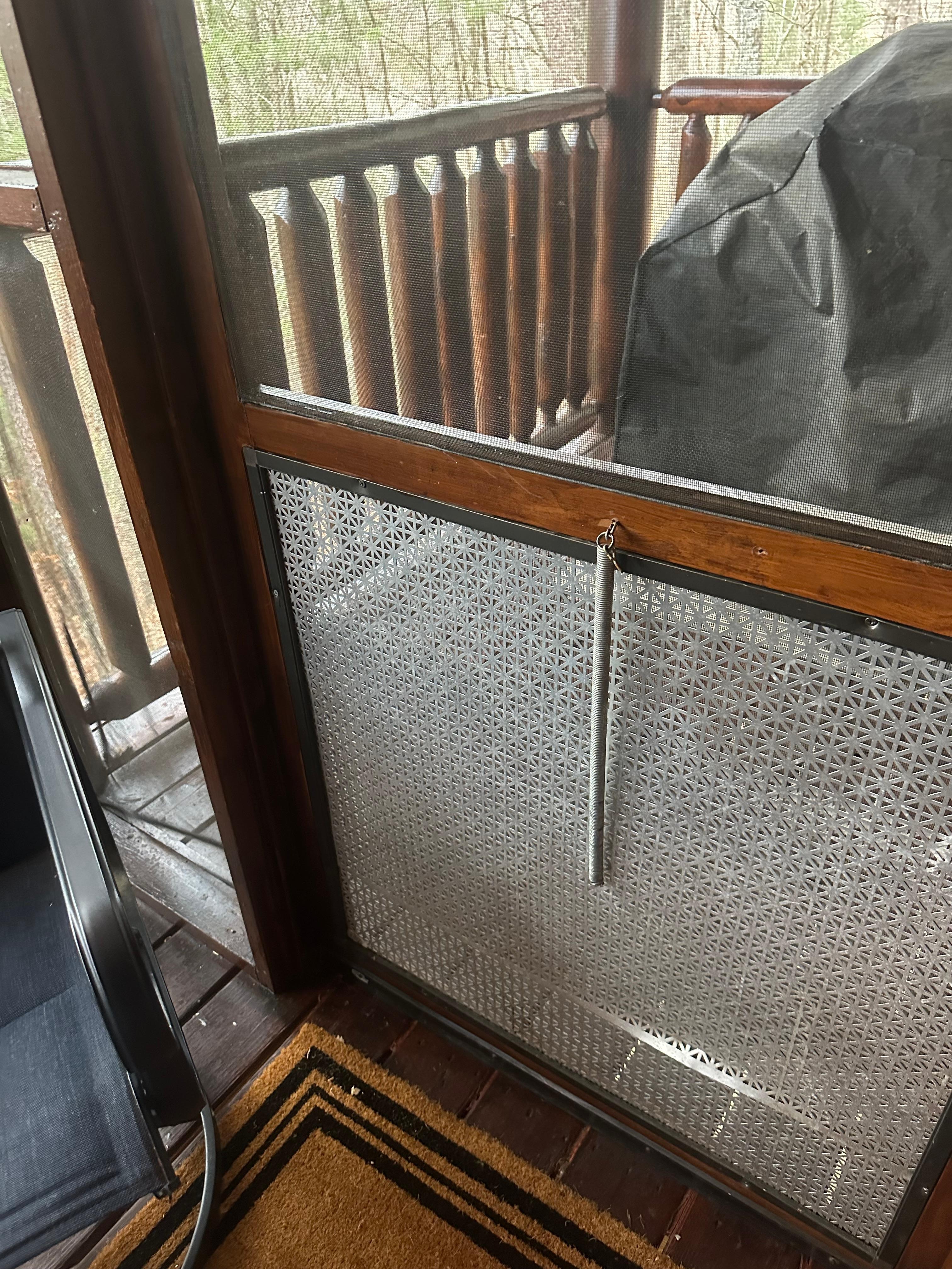 Broken back door spring 