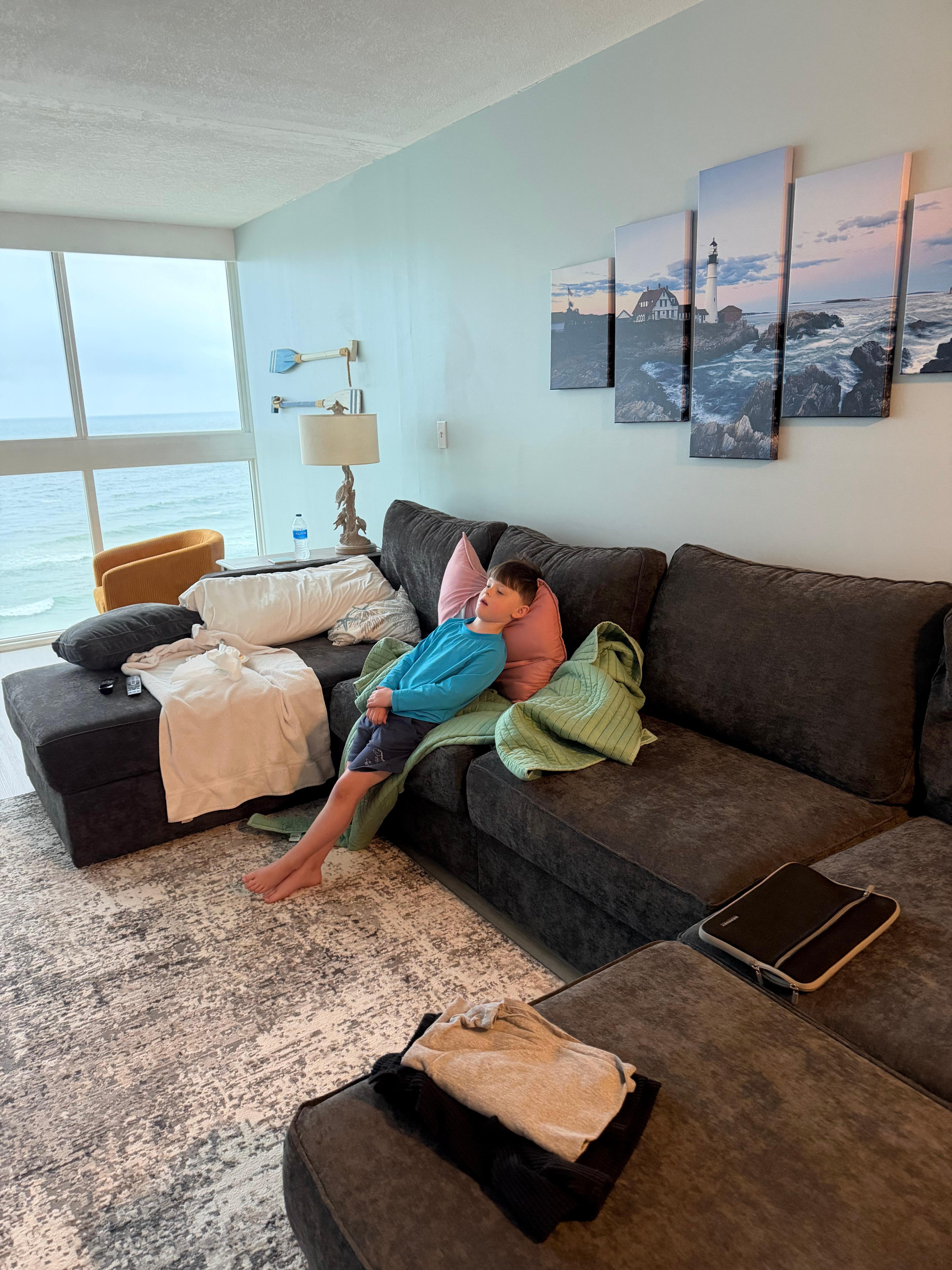 The furniture was very nice and comfortable and decorated very nicely. 