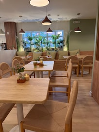 Cafe on first floor near the elevators.