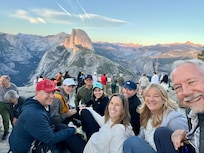 Sunset and wine at Glacier Point. We will never tire of this view!