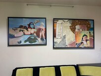 Funny artwork in the lobby