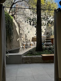 the rooms patio (semi-private)