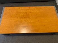 Table badly marked, still had food residue on it from previous stay