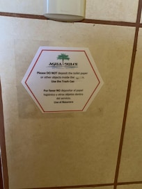 Not to mention- and it was the only trash can in the room.