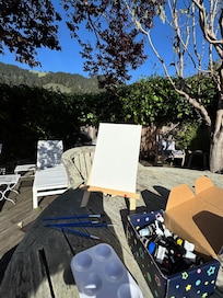 We taped into our creative side while enjoying the scenery of mountains