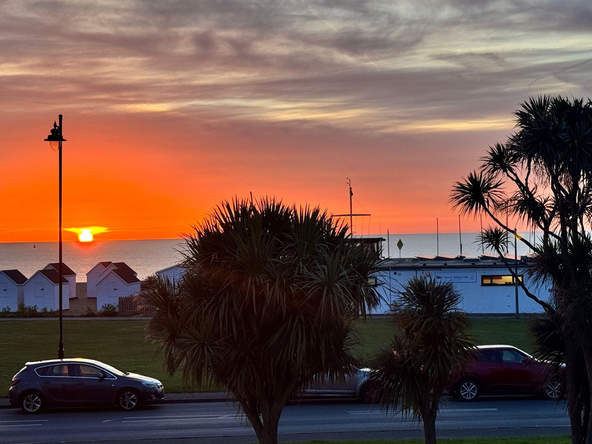 Sunrise - photo taken from bedroom window. Glorious! 