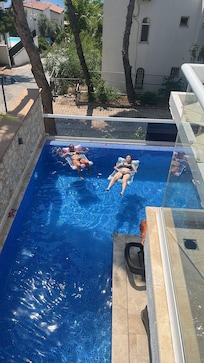 View of main pool from first floor plunge pool