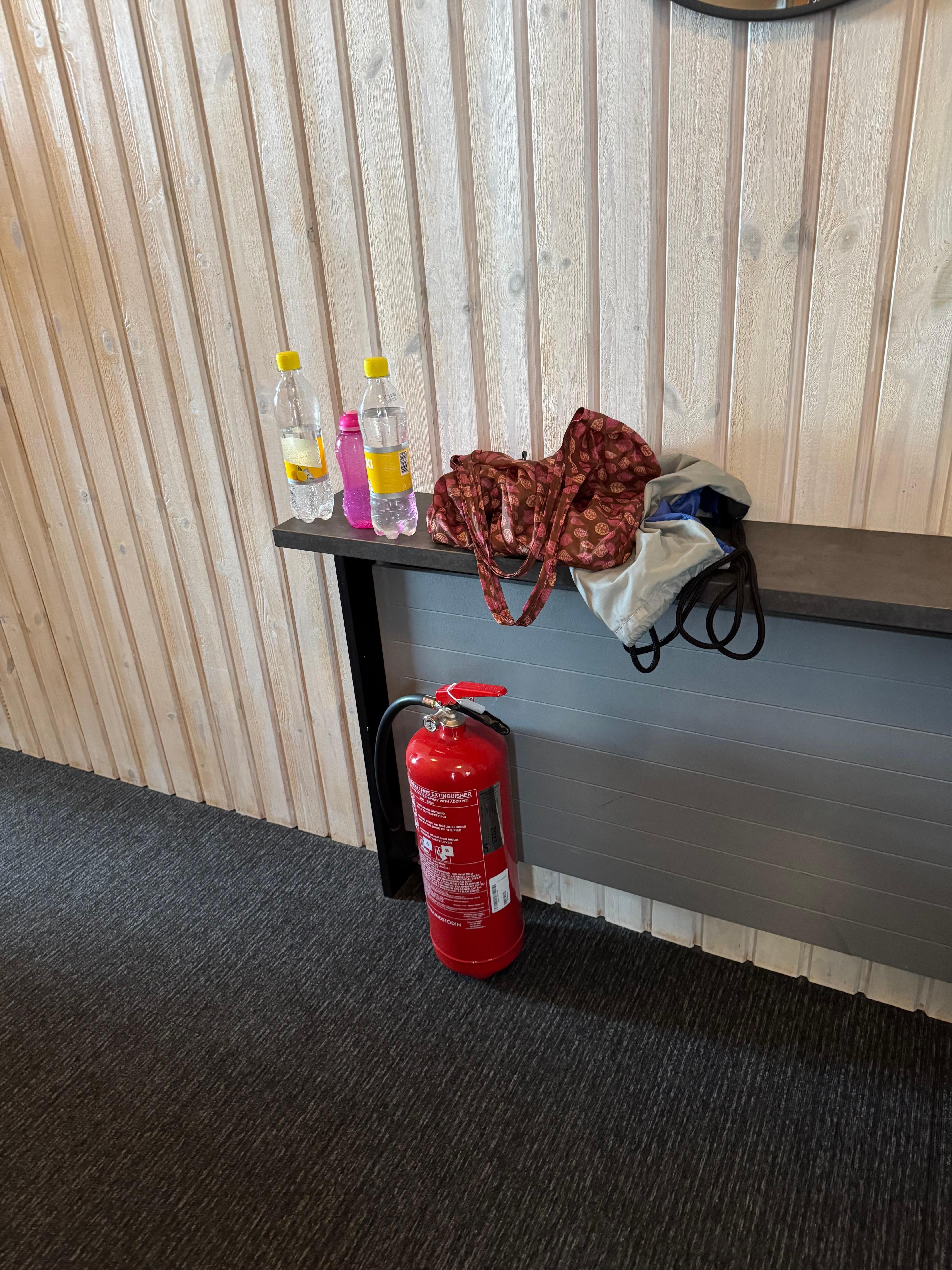 Fire extinguisher in room…