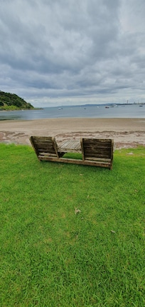 Beach opposite house