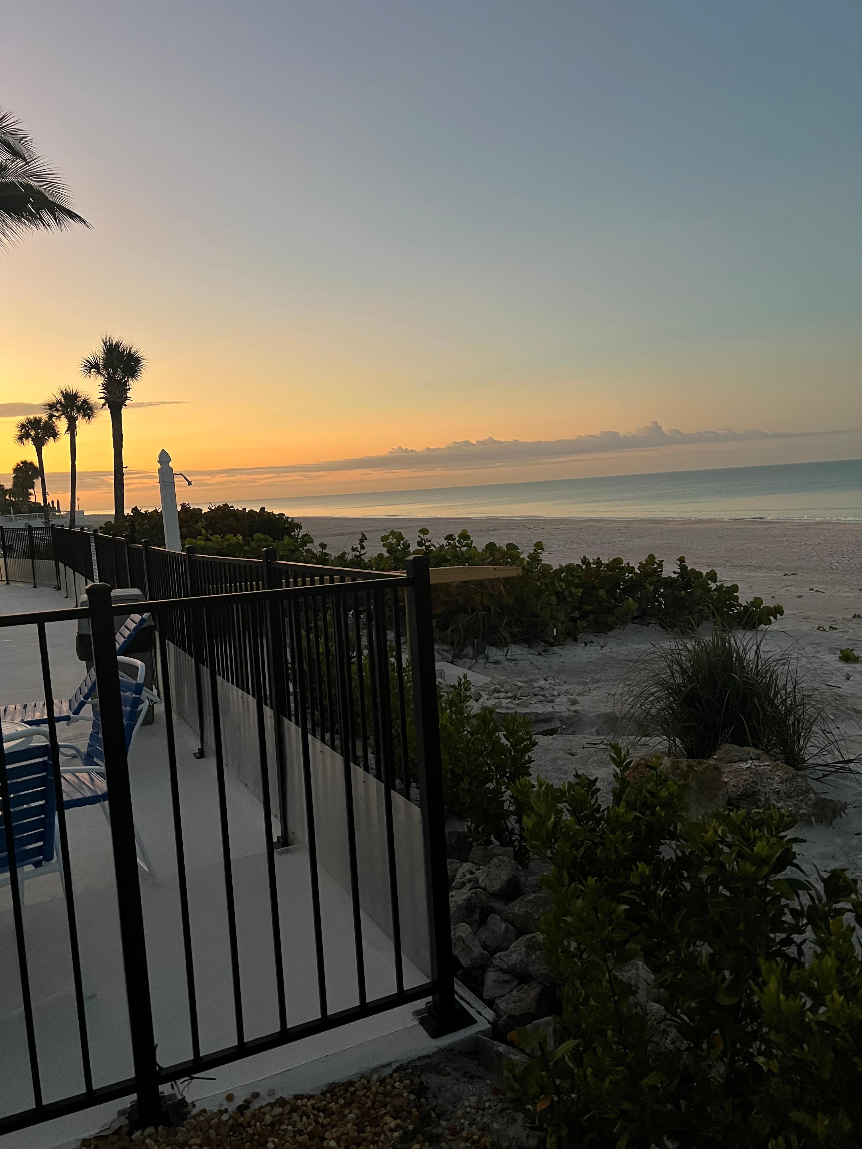 Sunrise just steps from the room