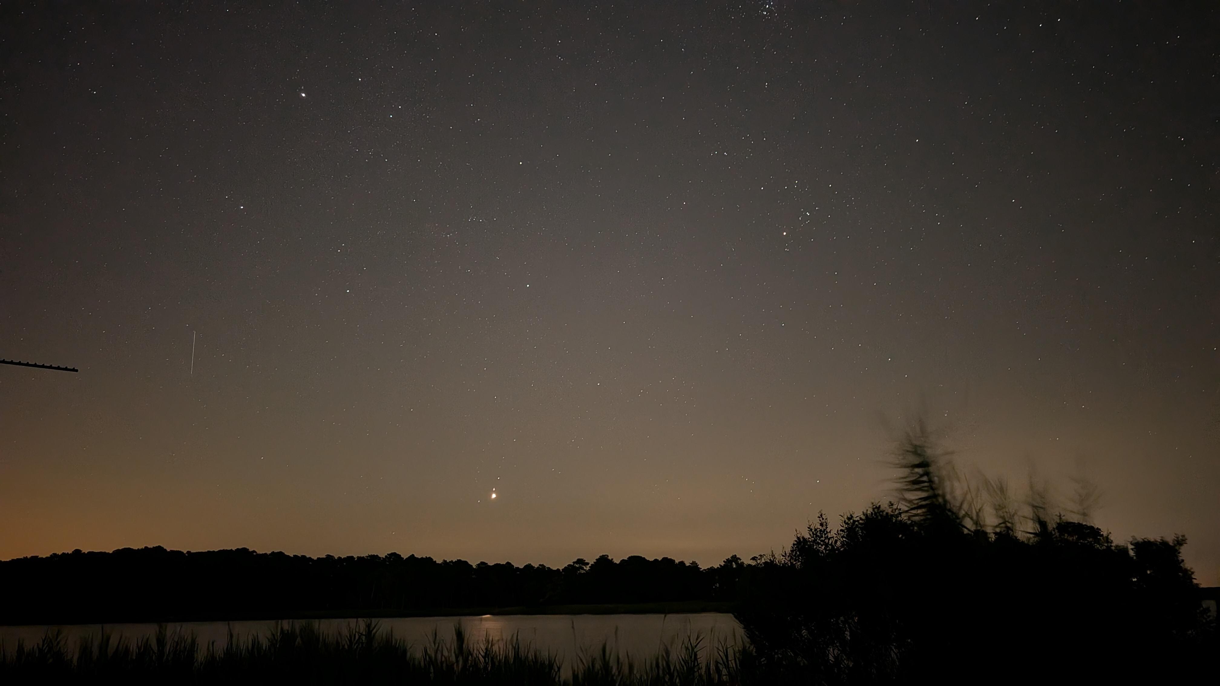 The predawn sky. All pics from the river front.