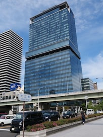 Hotel exterior - the hotel is the upper part of the building.