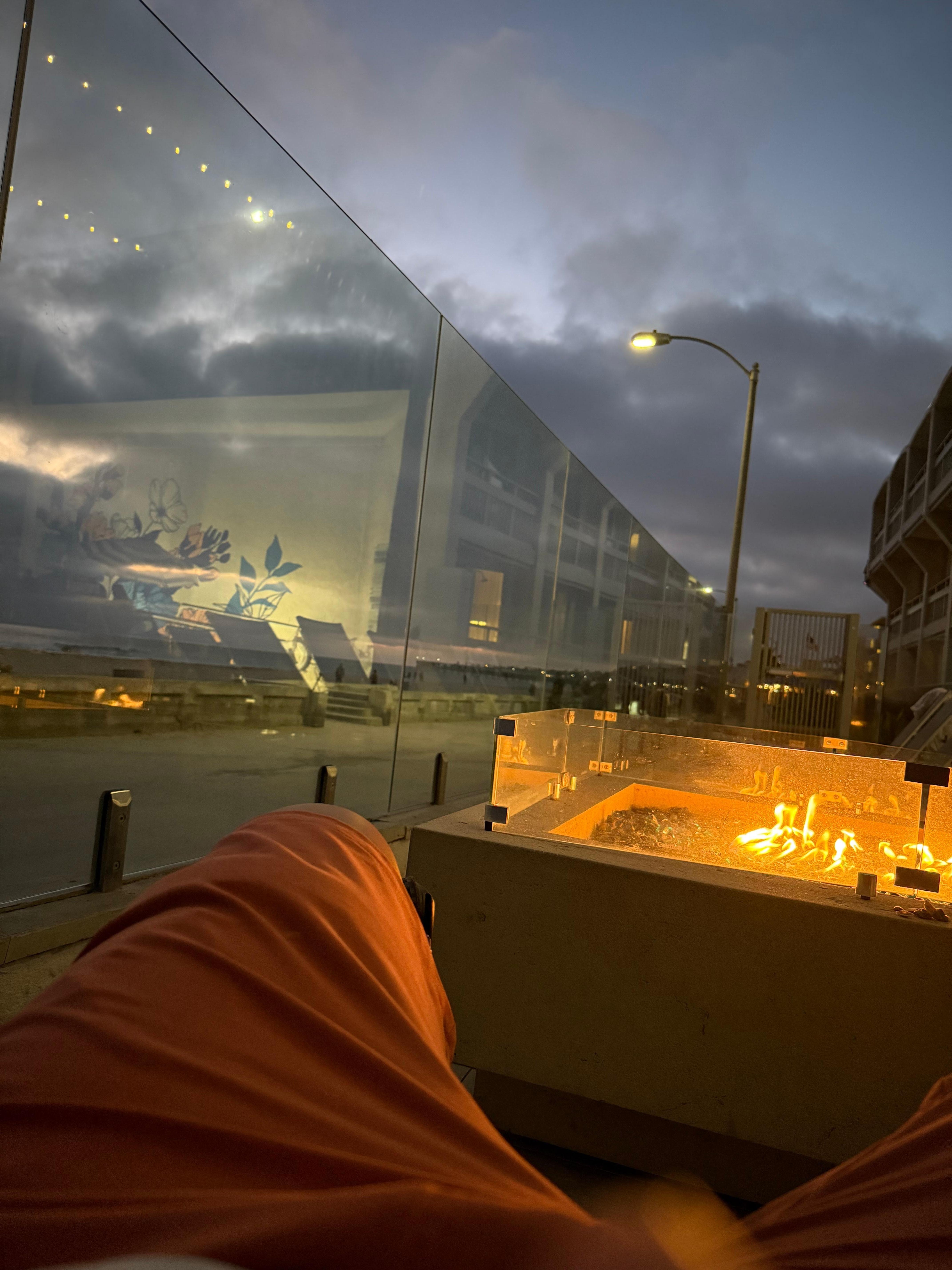 View from fire pit at the pool