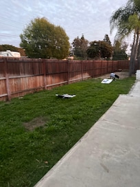 Side yard for dog and fun