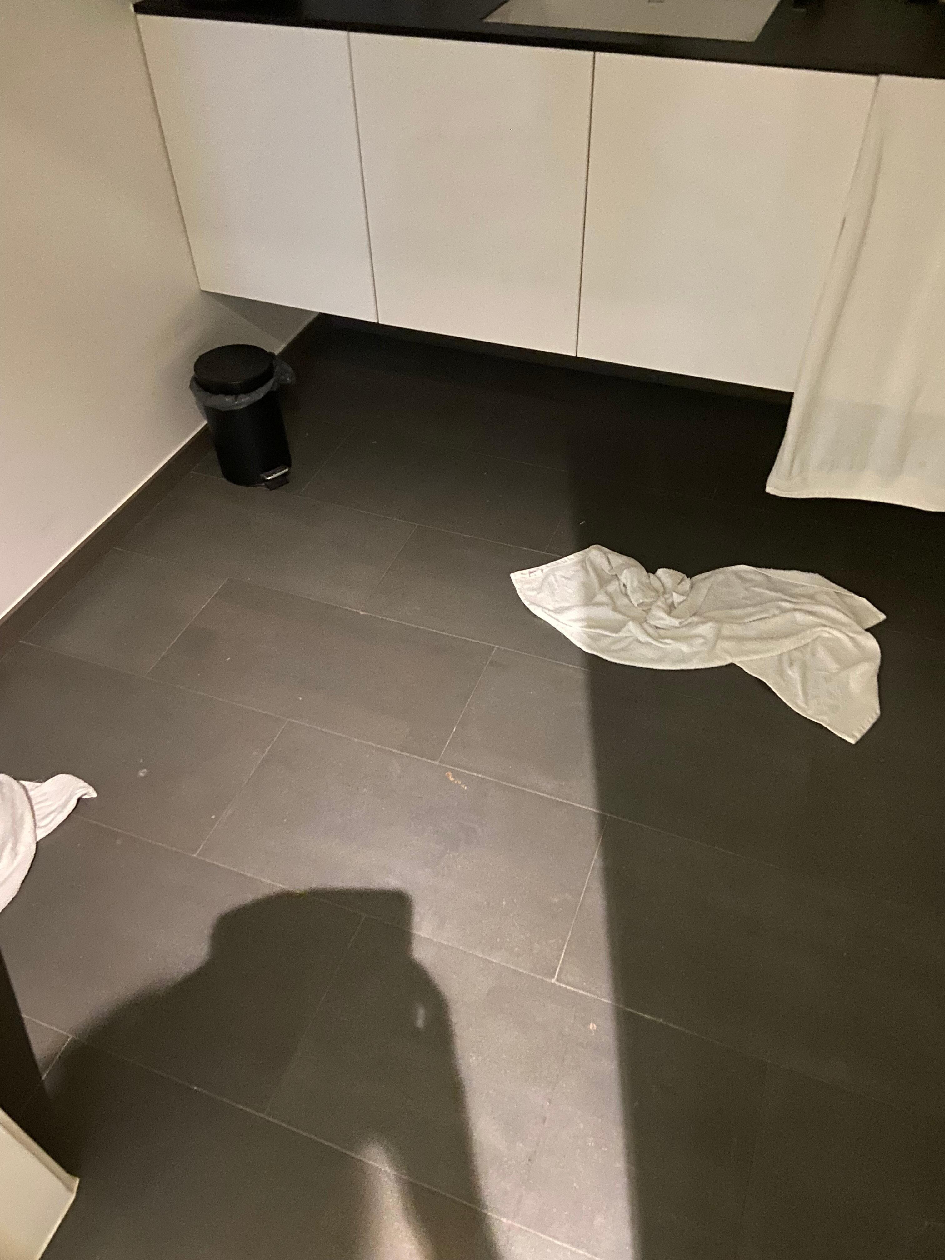 Idem les serviettes ne sont pas changées et lavabo  bouché 