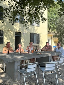 Lunch in the shade of lovely tree