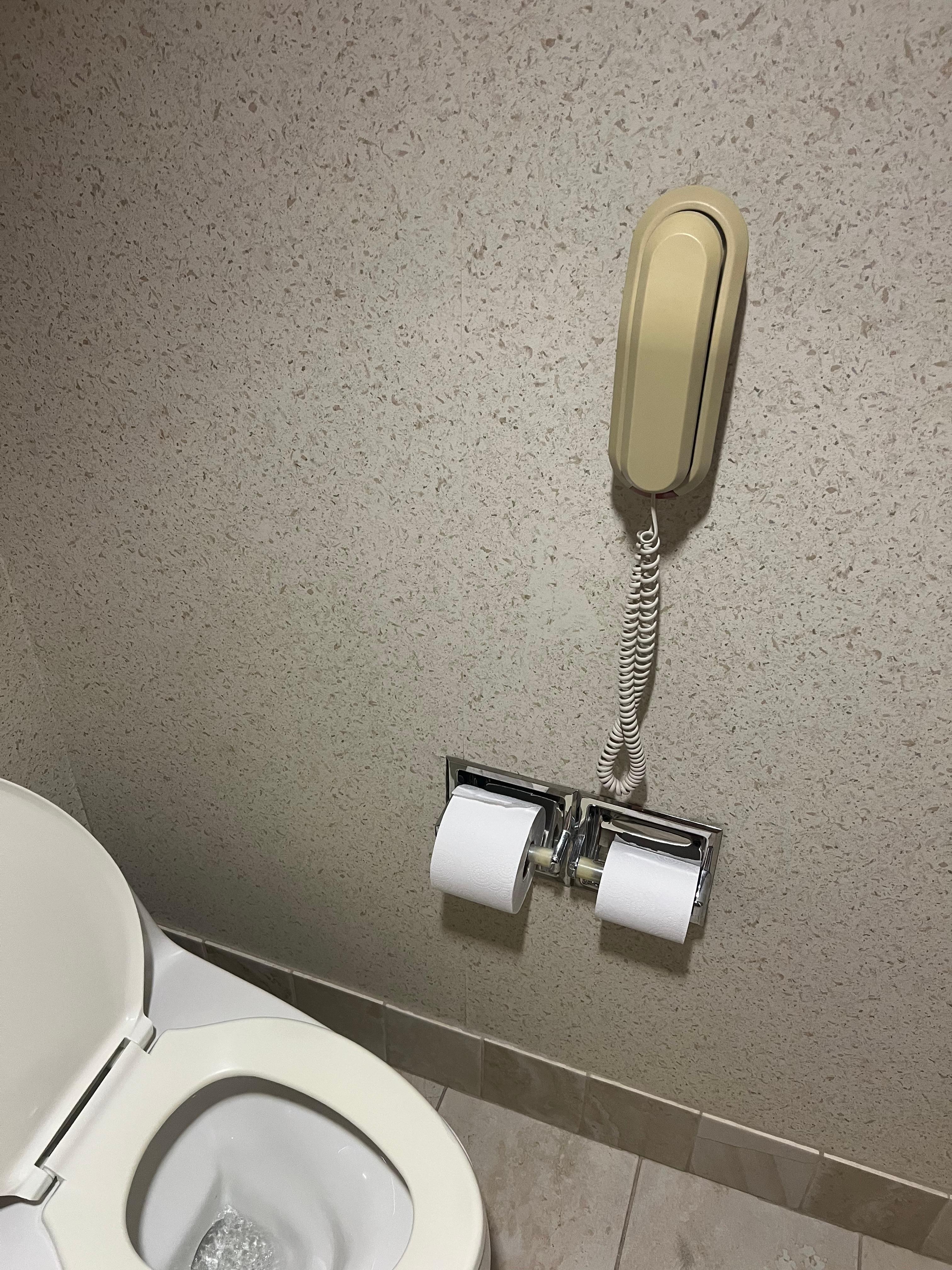 Telephone in the bathroom?! Needs updating desperately. 