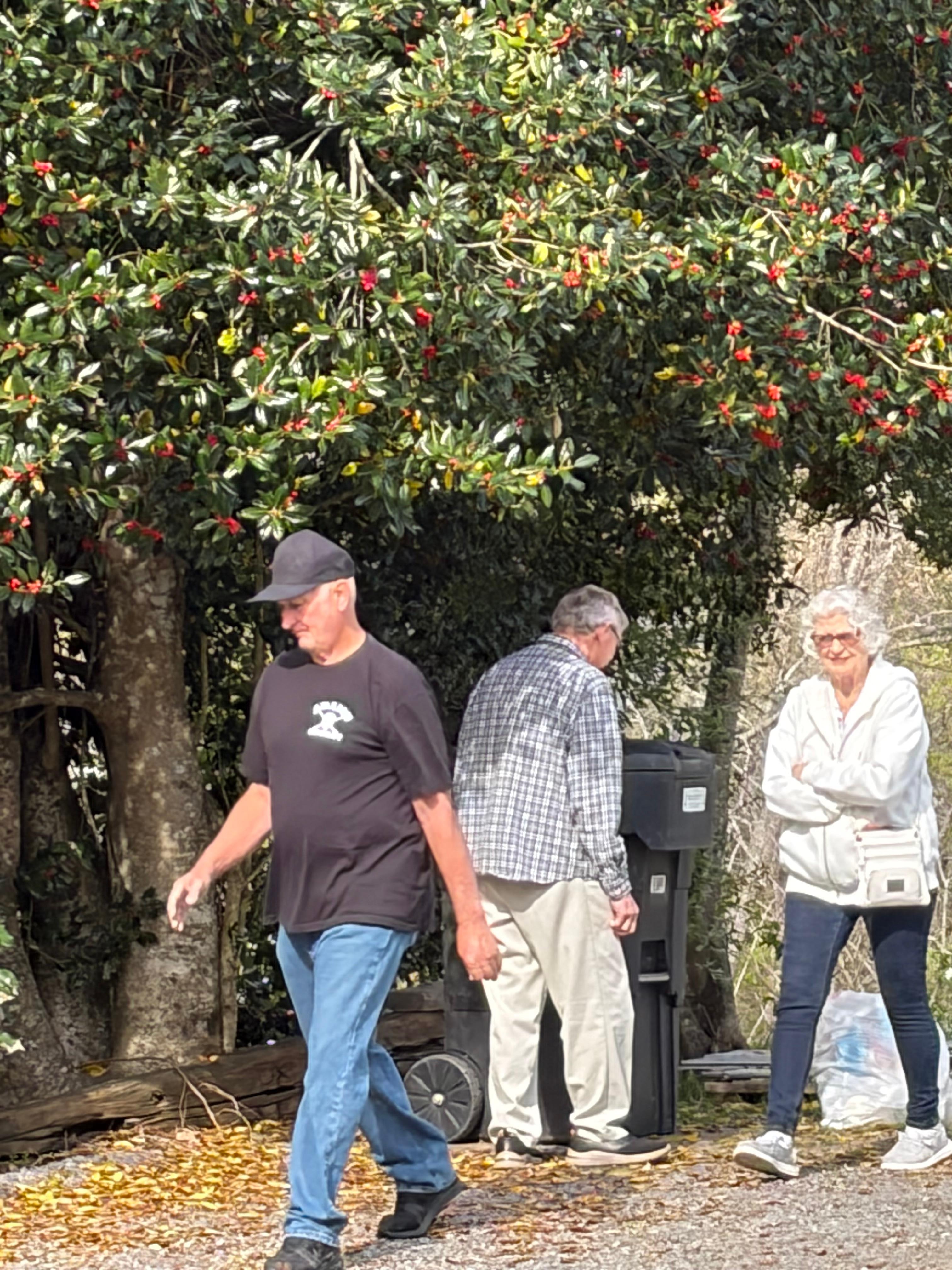 Trying to open trash can