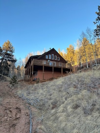 View of the cabin from valley