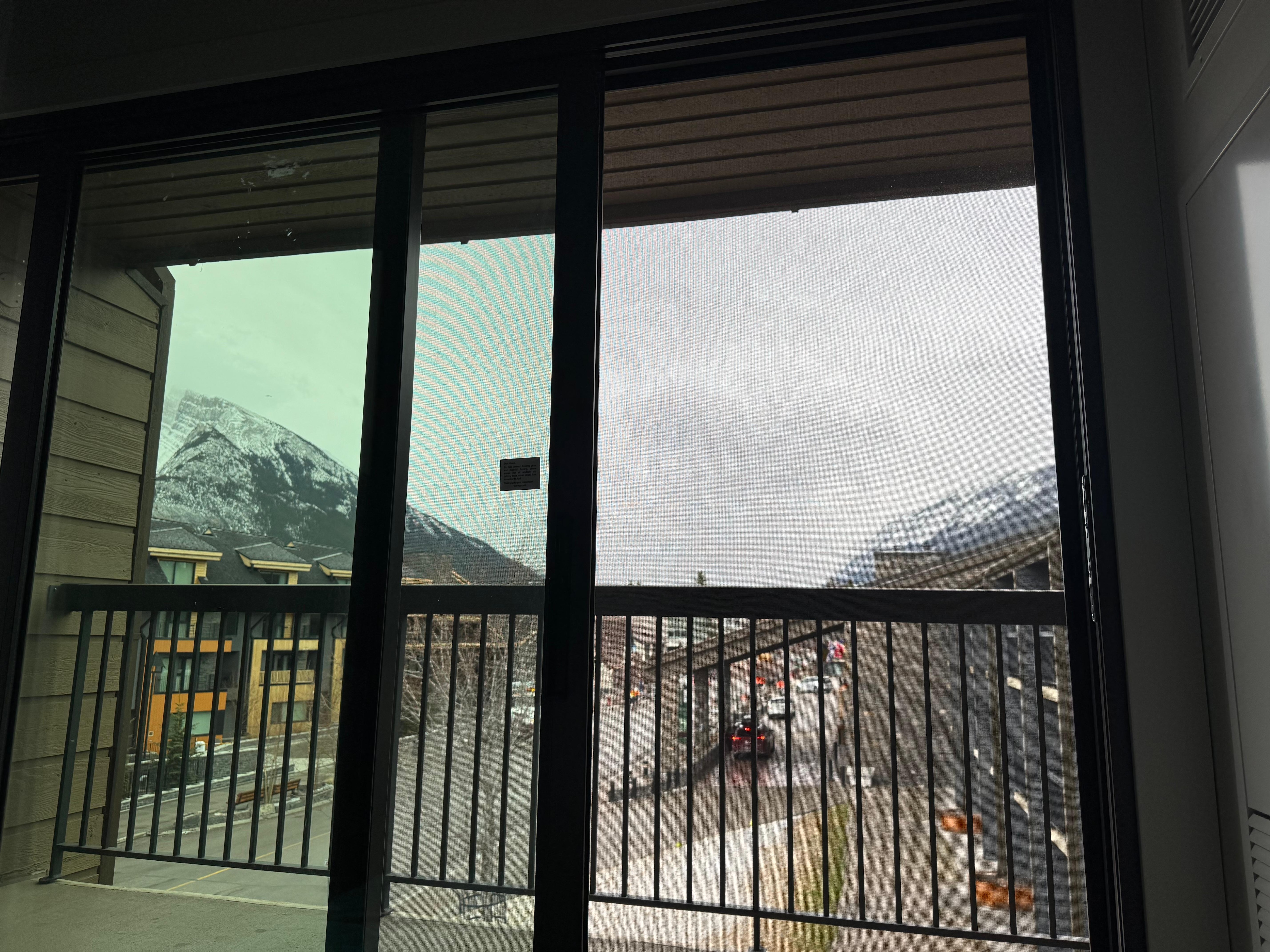 View from room on a cloudy day. 