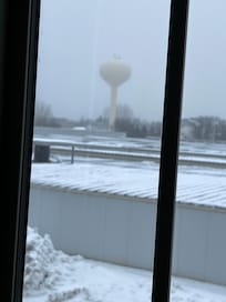 Ice glaze outside of the room!