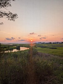 Sunset from the screened in porch!
