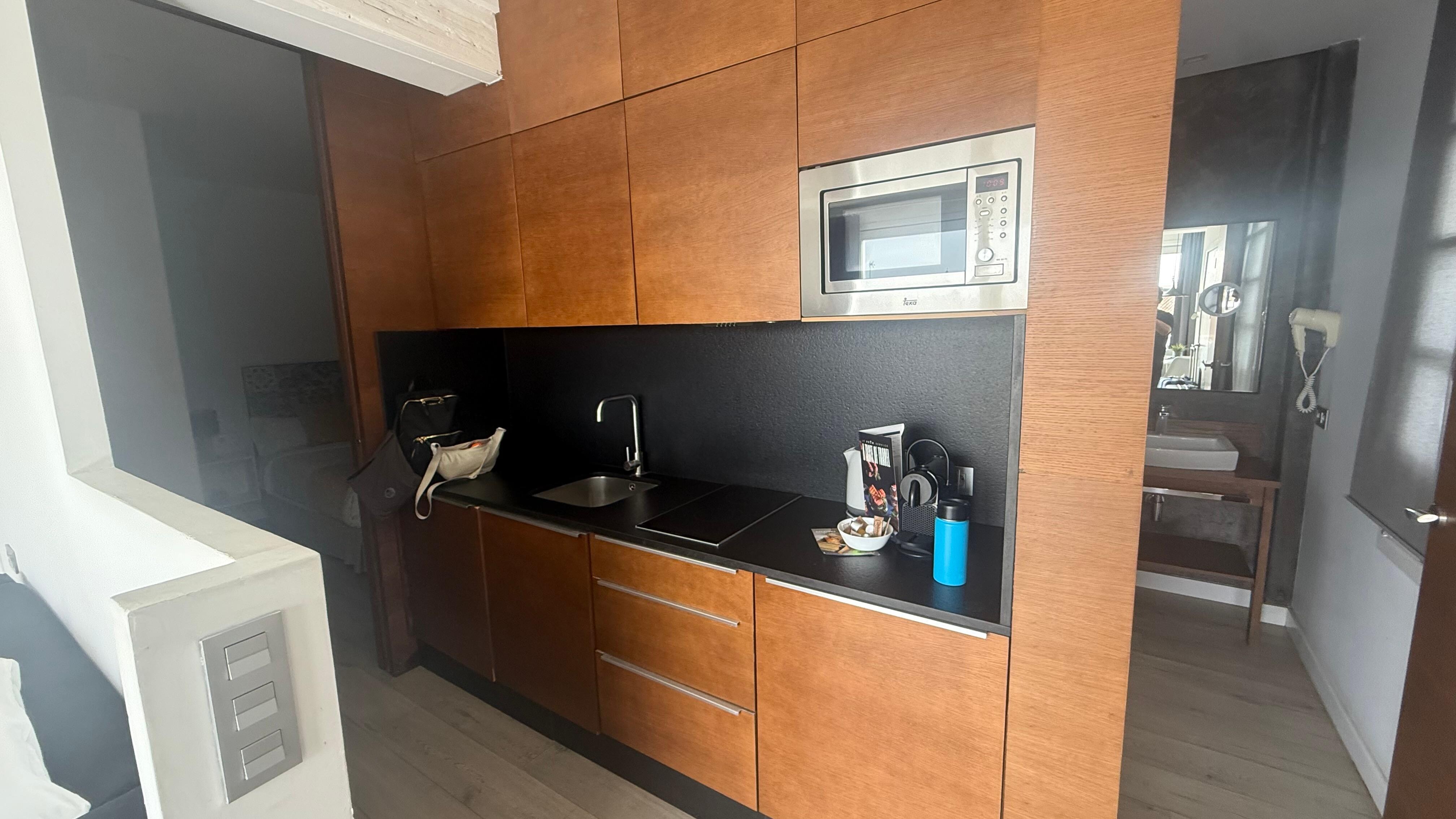 Kitchen with built in washer for laundry