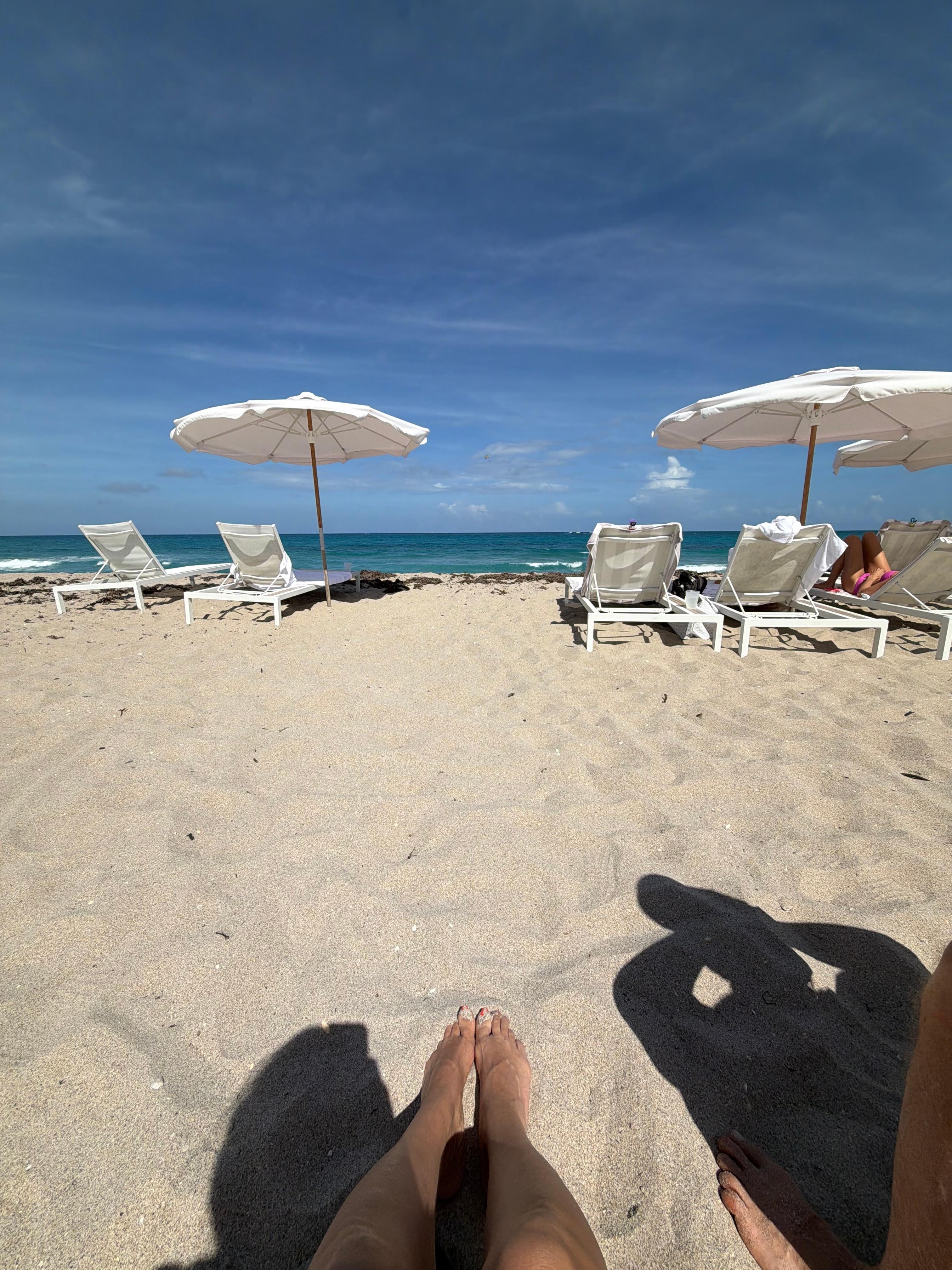 Beach in front of resort