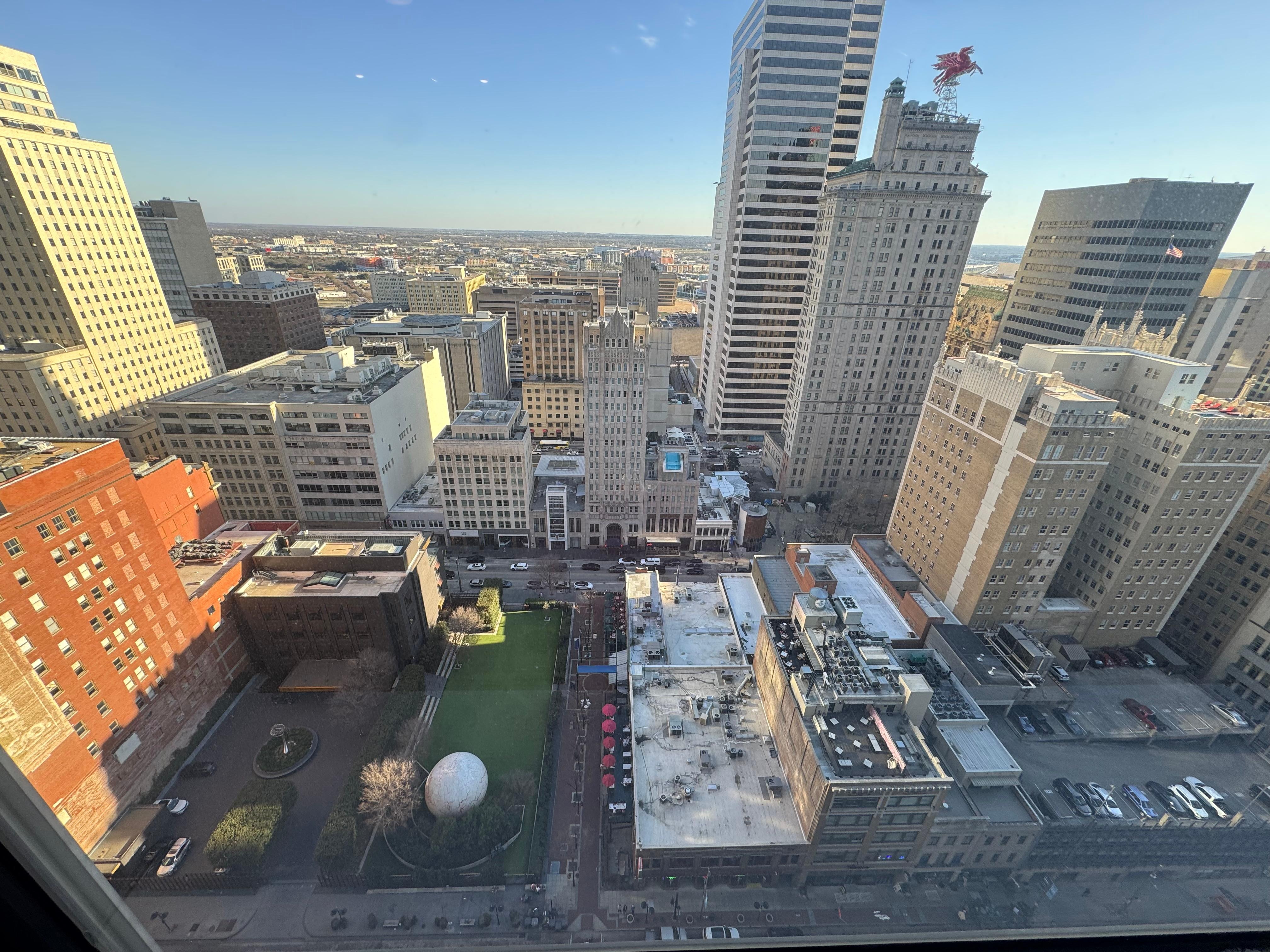 View from room looking down to street