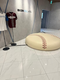 ロビーは野球仕様で可愛い