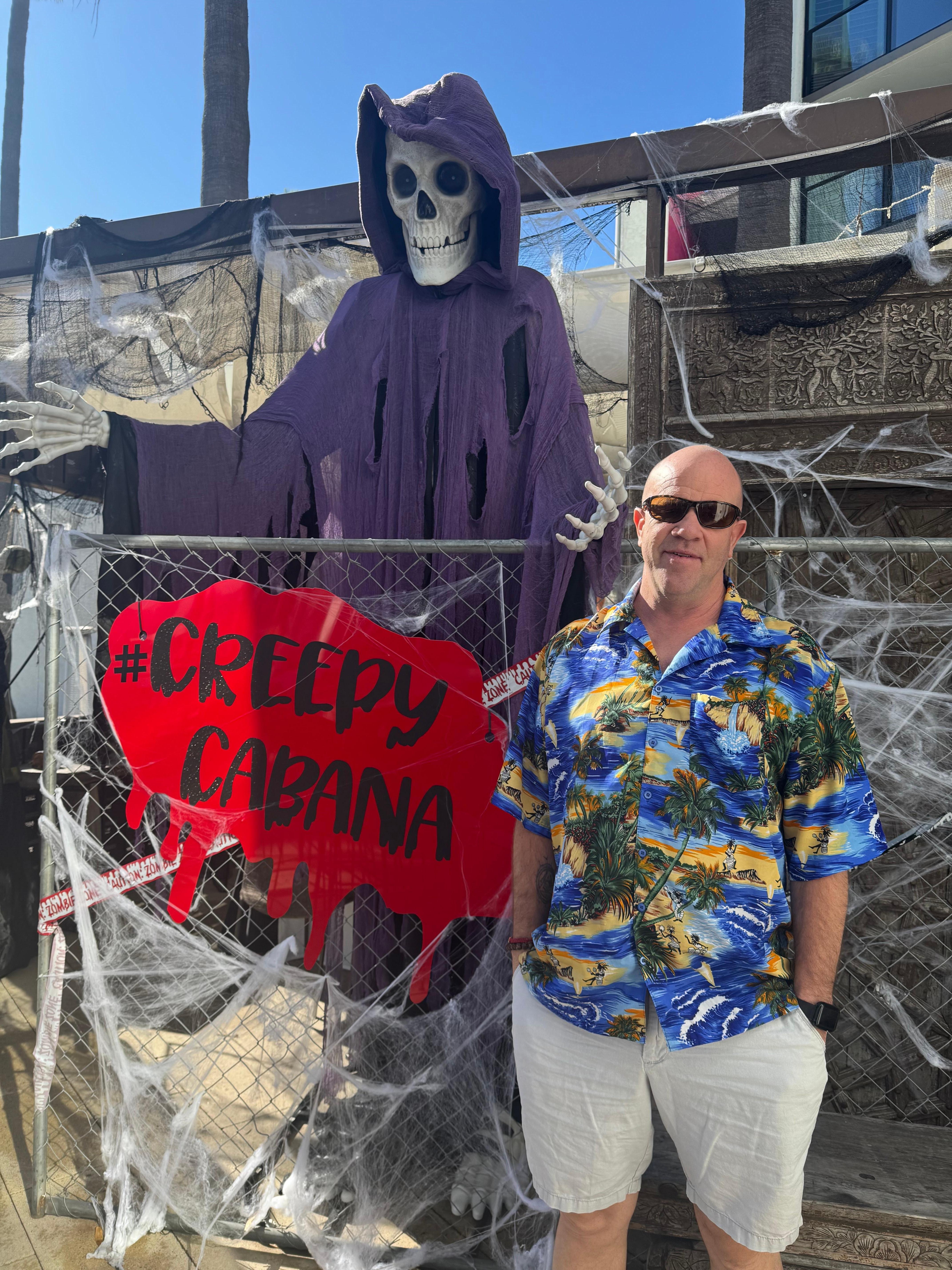 At the hotel restaurant
