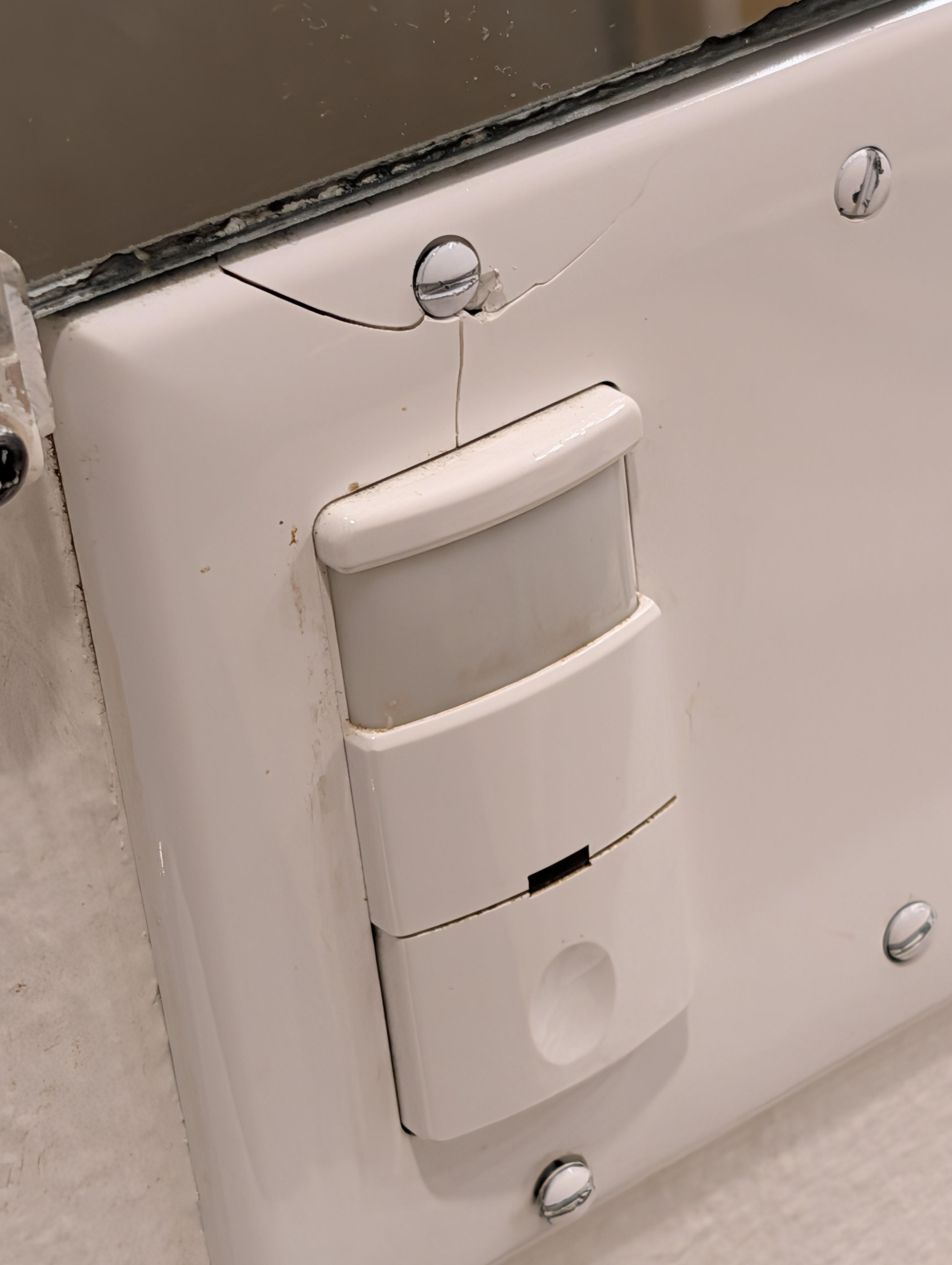 One of several broken cover plates