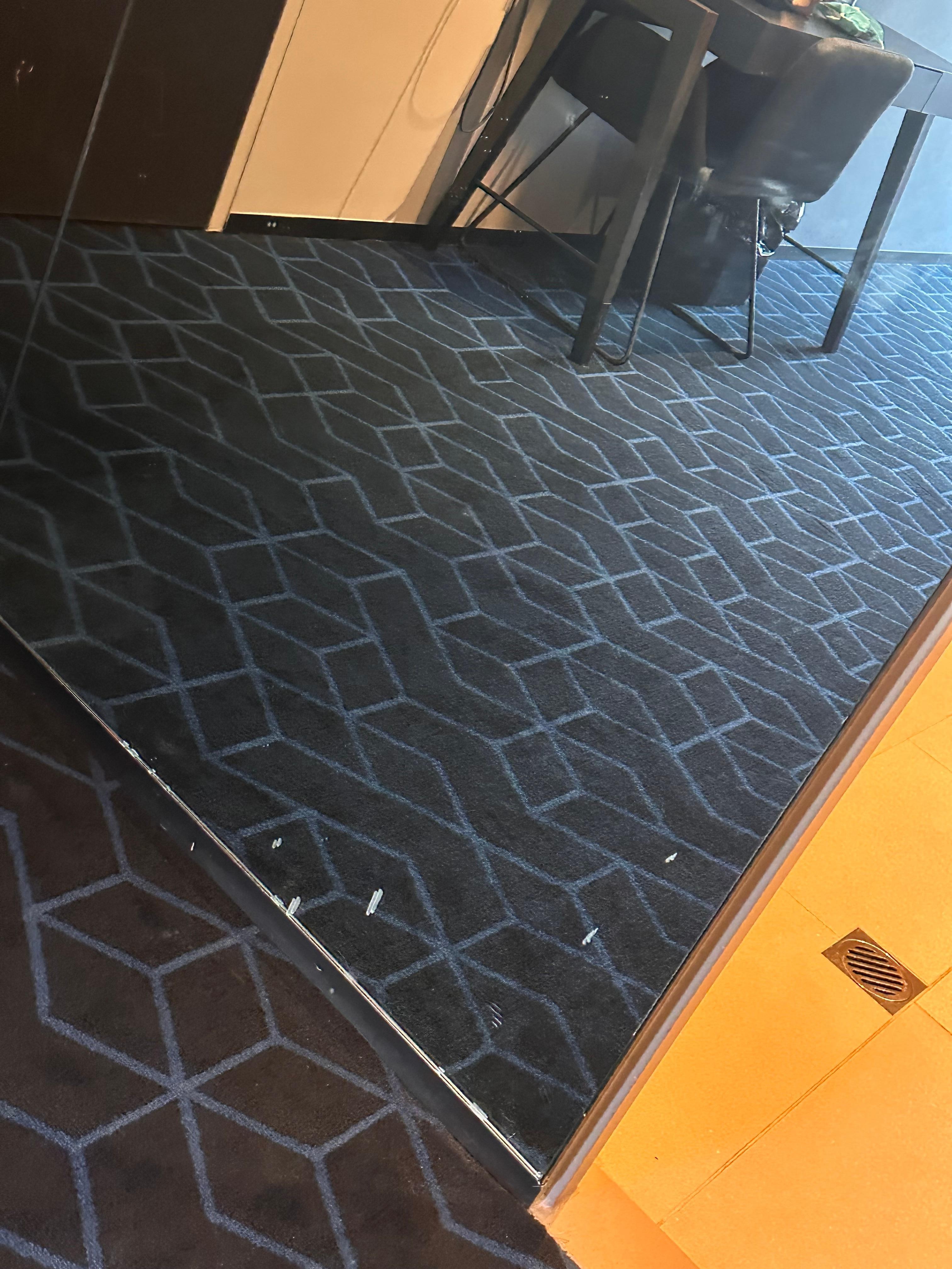 Mirror was filthy in the first room hadn’t been cleaned at all.