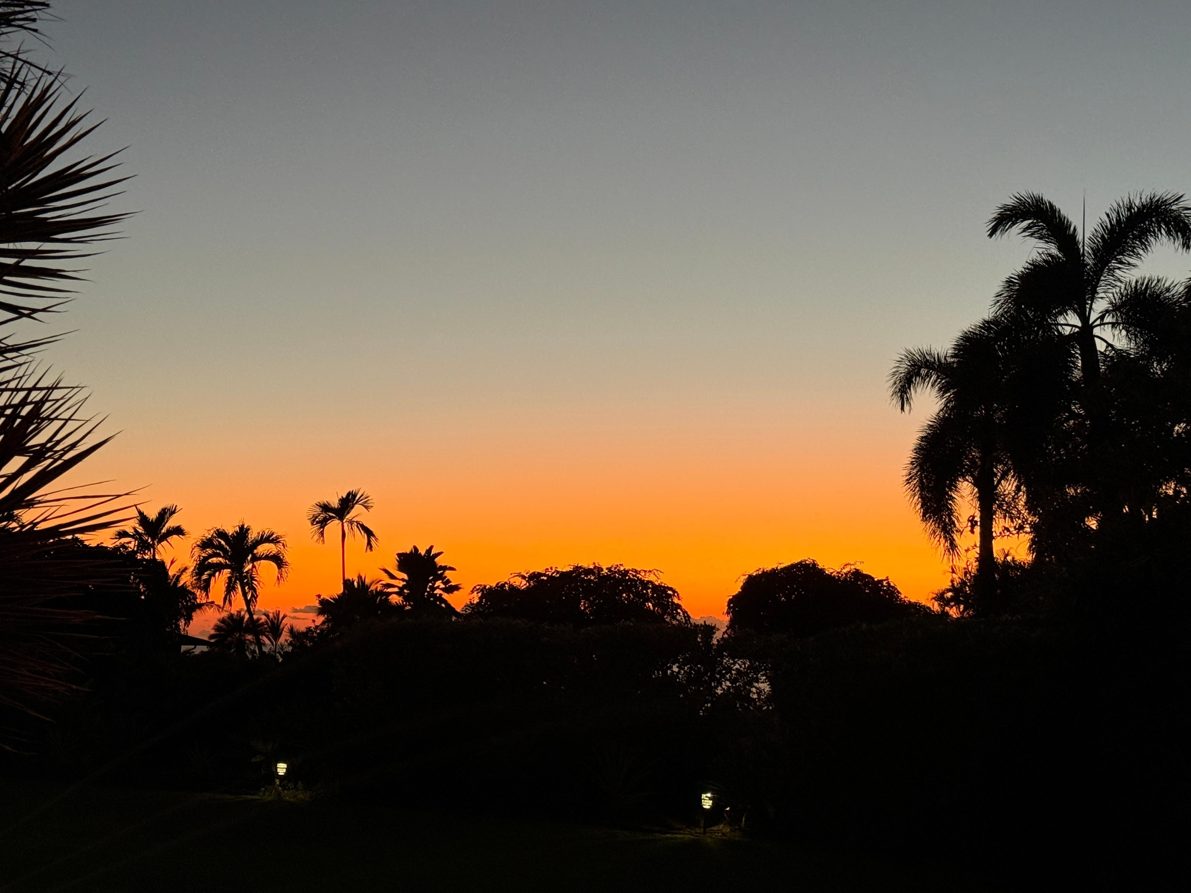 Sunset toward the ocean