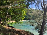 First view of beautiful Sea Lodge Beach