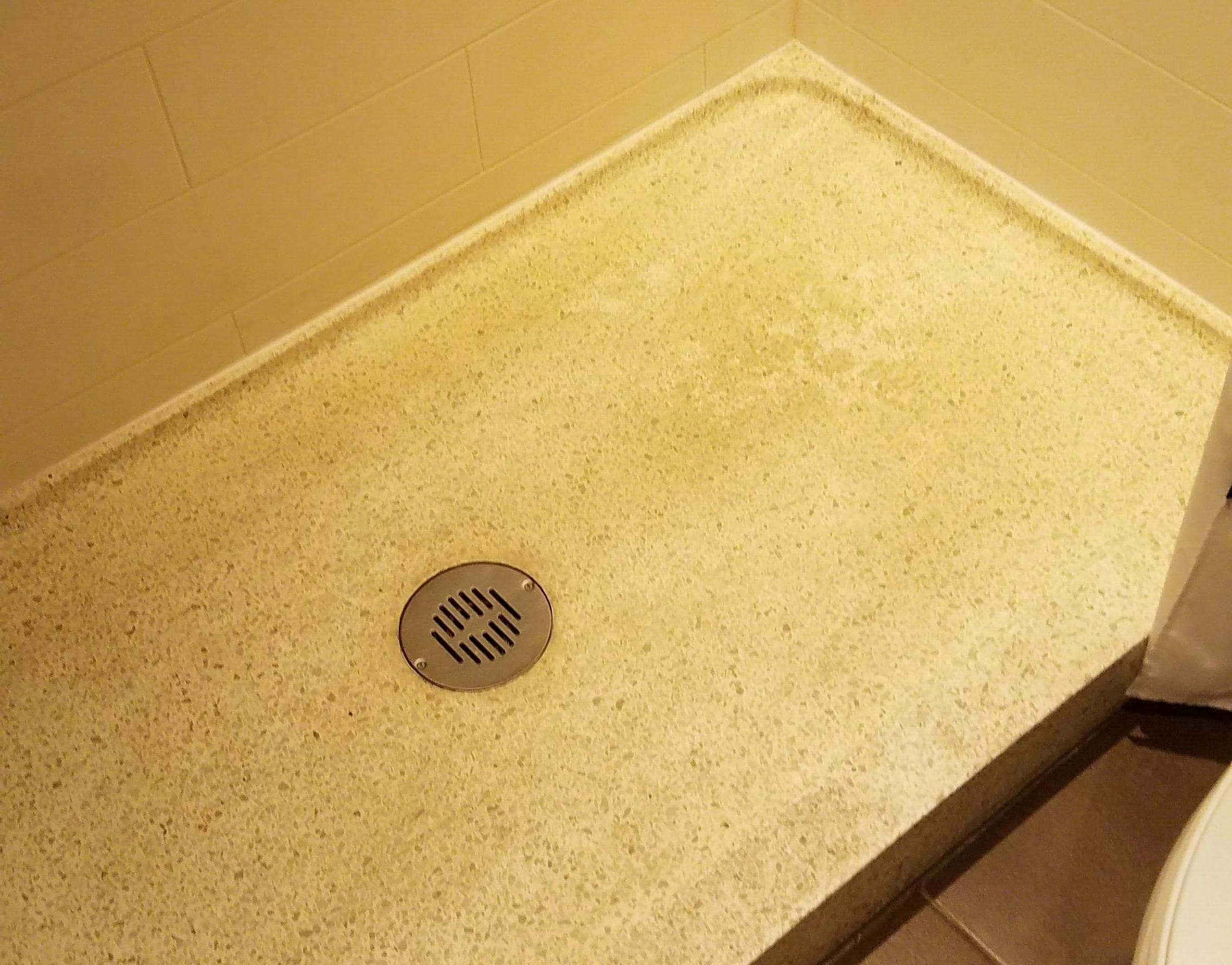 shower floor at check in