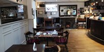 Bar and real fire