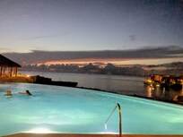 Infinity pool at dusk