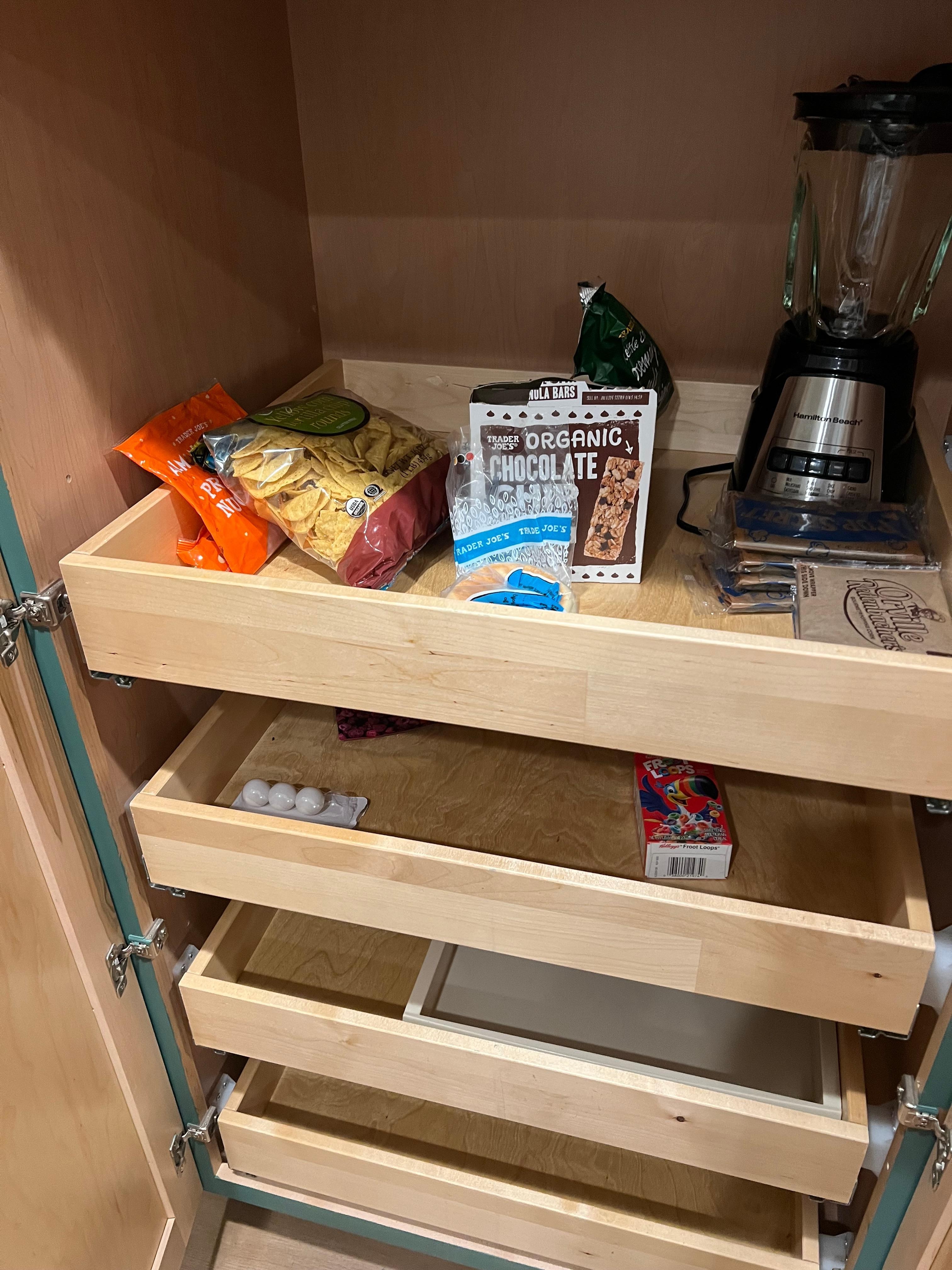 Open food left in cabinets