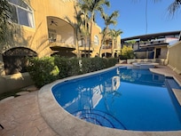 View of the pool area