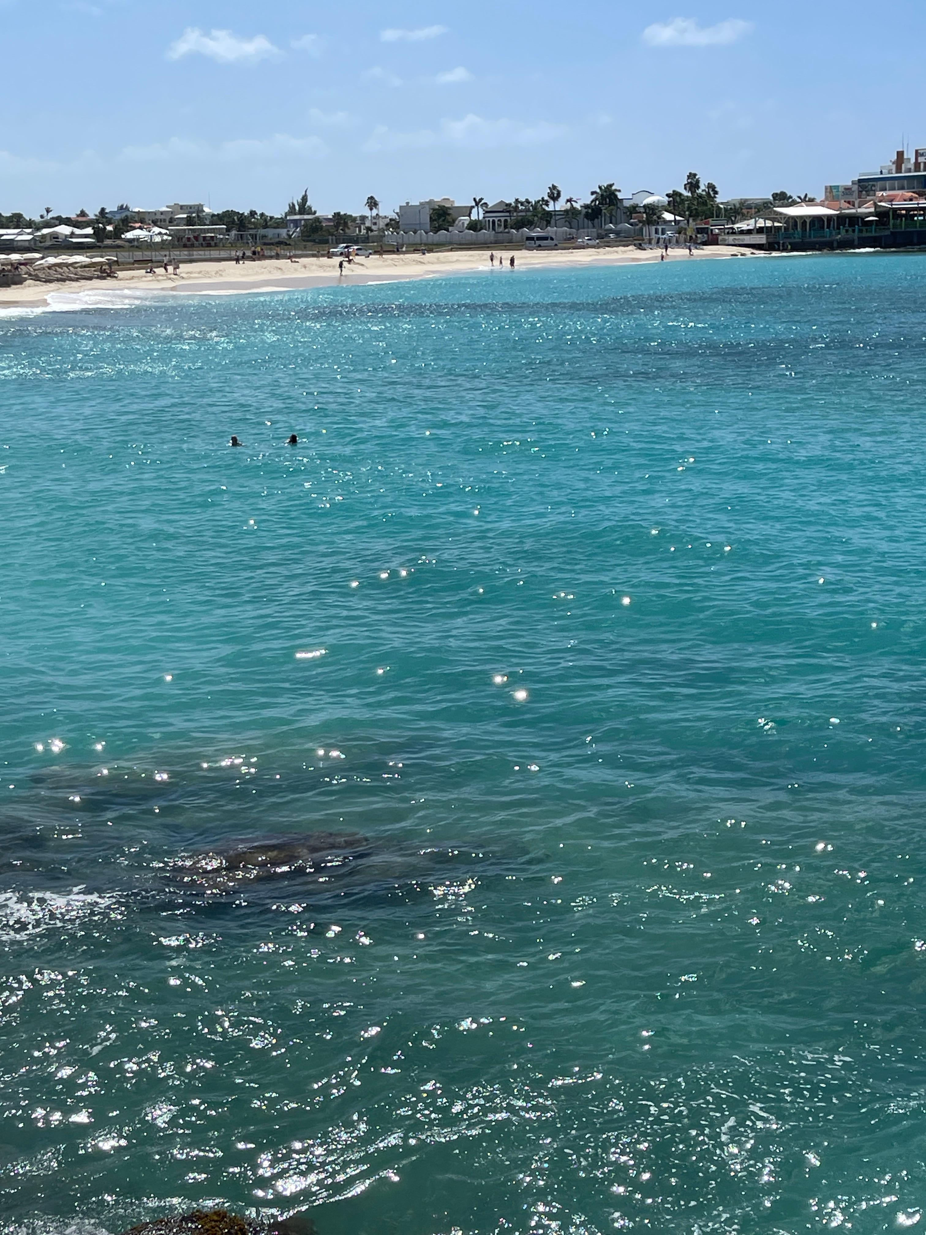 The beautiful waters of Maho Bay.
