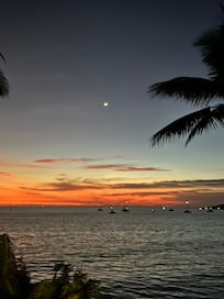 Crescent moon on our last night was amazing!