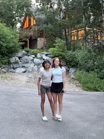 Our girls ages 13 and 17 heading out for a hike!