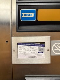 Both elevators outdated inspection.